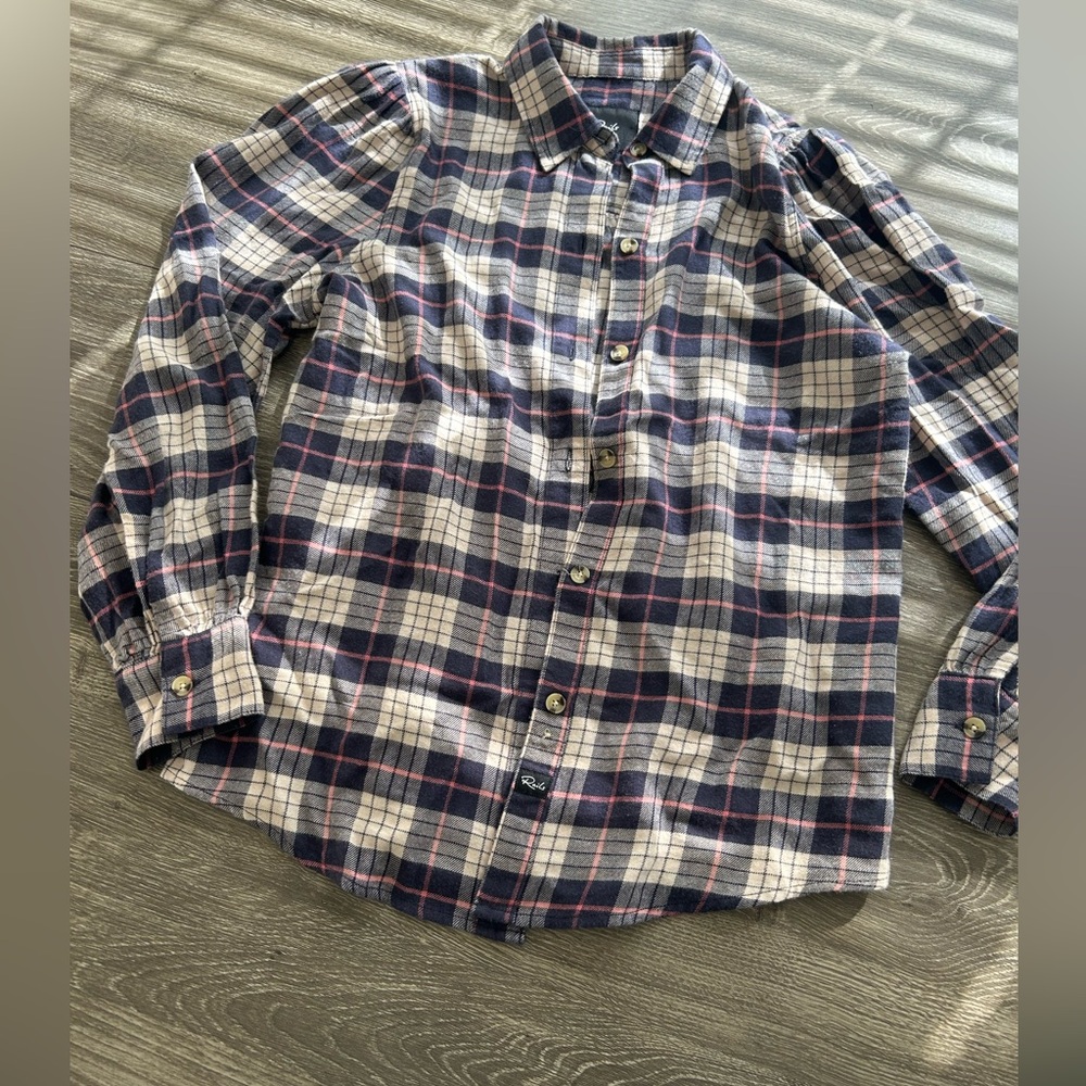 Rails navy blue and pink  Shirt. Size XS. NEW